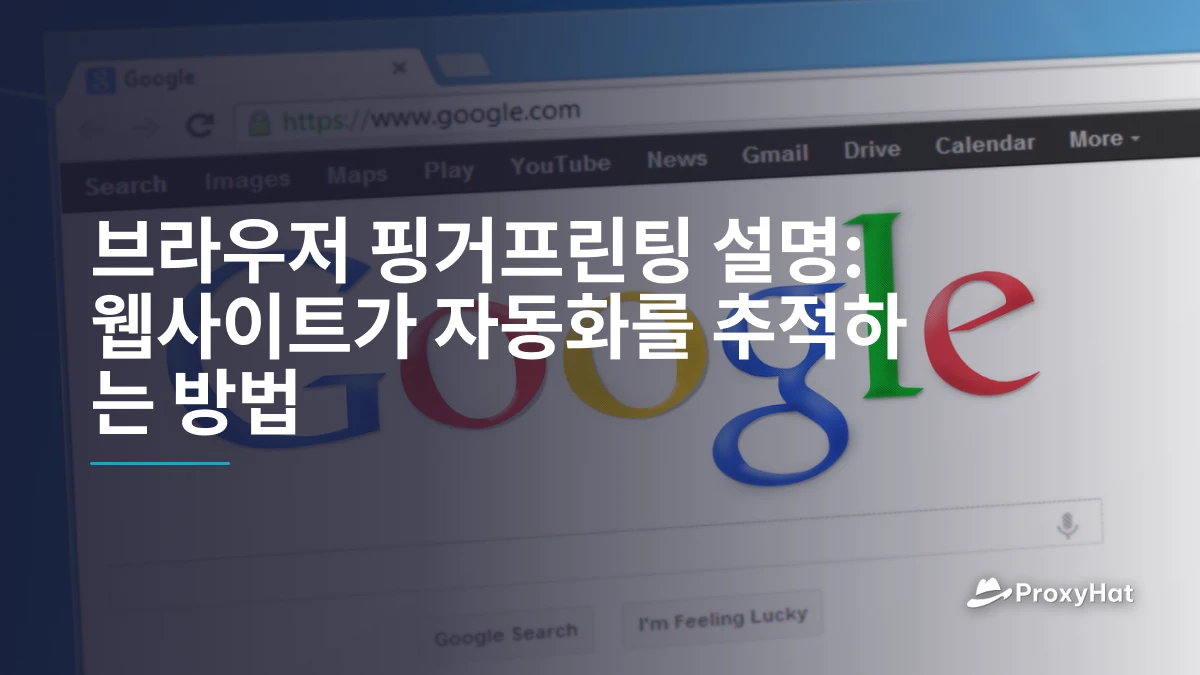 브라우저 핑거프린팅 설명: 웹사이트가 자동화를 추적하는 방법