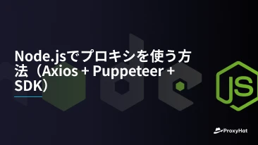 Node.jsでプロキシを使う方法（Axios + Puppeteer + SDK）